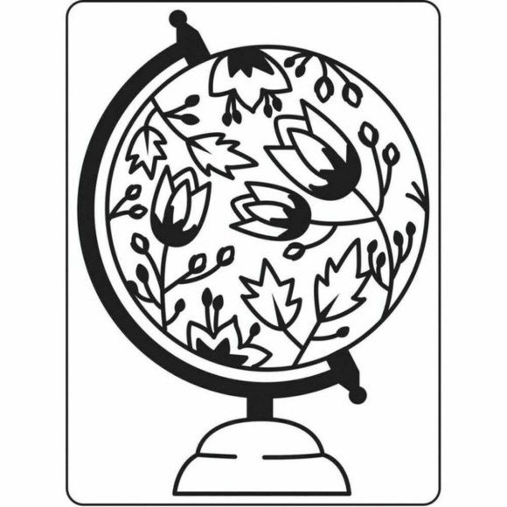 Darice Embossing Folder Flower Globe Scrapbook Paper Crafts Card Making